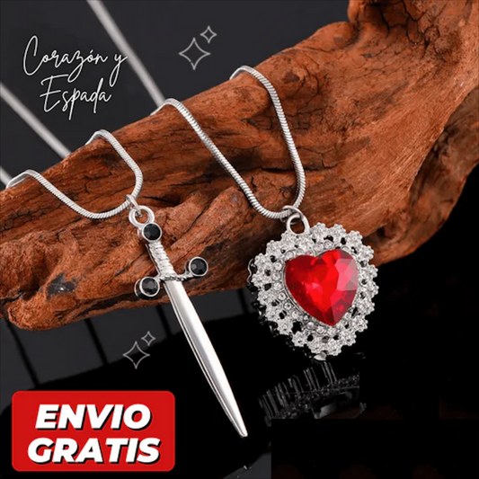 COLLAR CORAZÓN Y ESPADA❤️